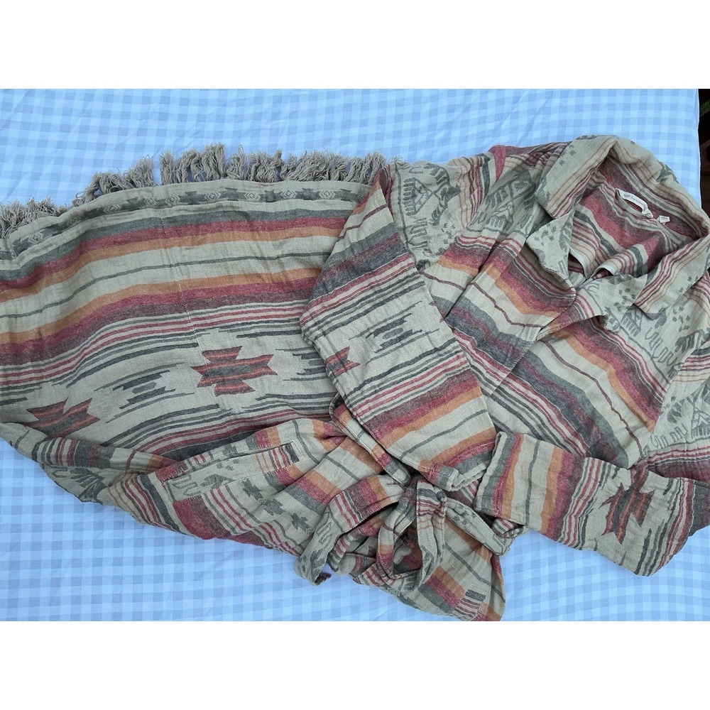 Soft Surroundings Ranch House Blanket Coat Duster Western Boho‎ Size M - Picture 4 of 4